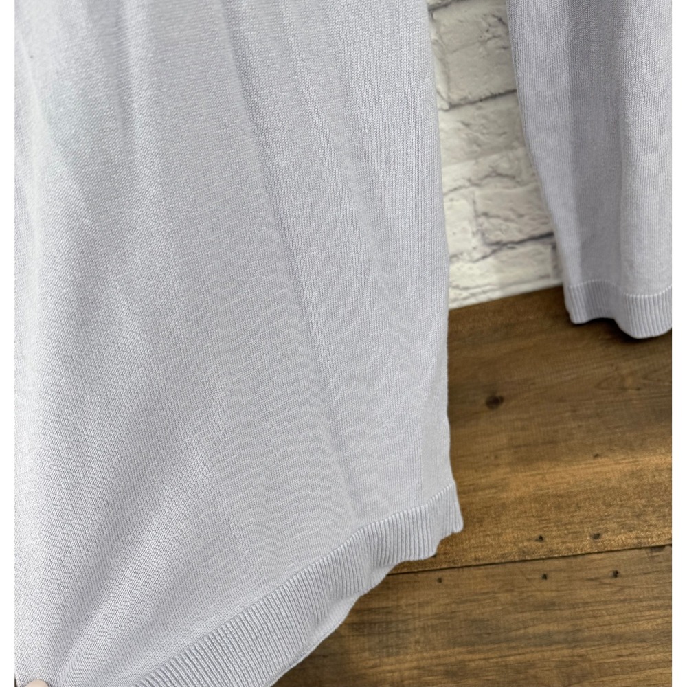 Soma 24/7 Cropped Sweater Pants Periwinkle Blue Cotton Knit Wide Leg Crop XL - Picture 5 of 11